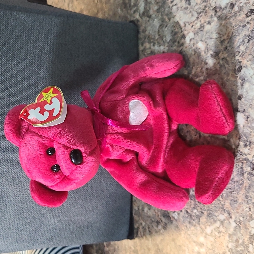 Rare retired Ty beanie Valentina with errors!